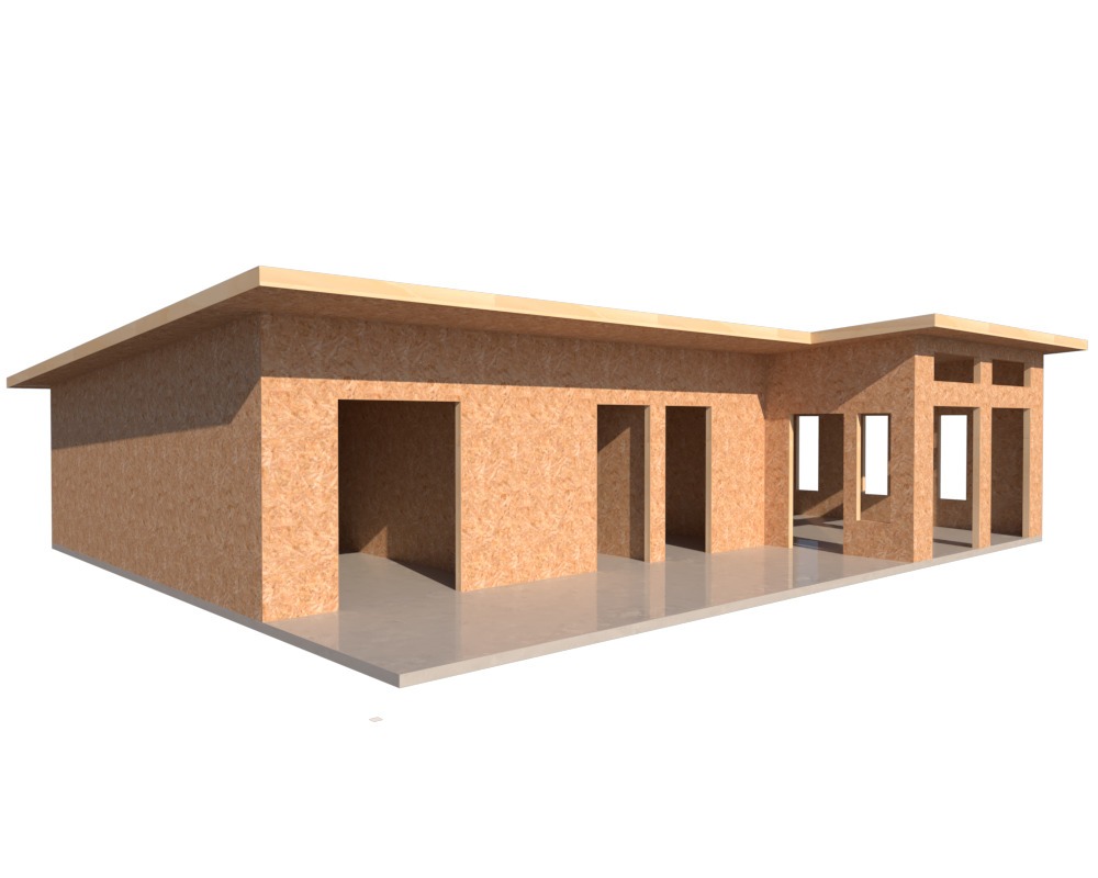 Kit Panel sip techo inclinado 106m2