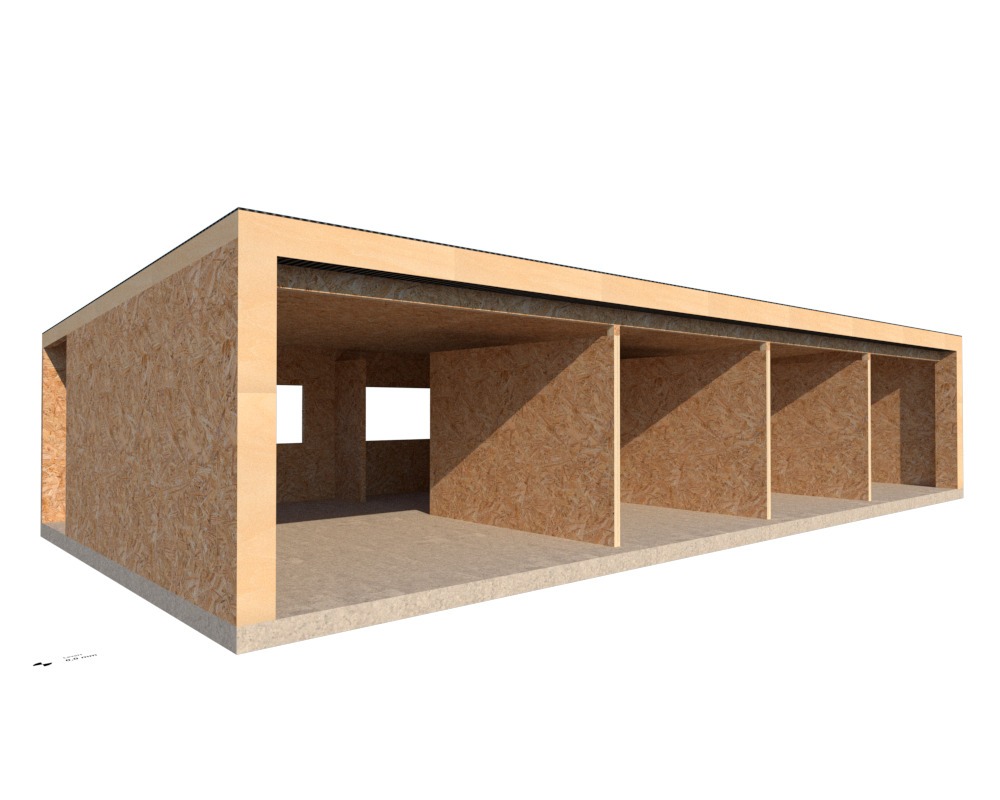 Kit Panel sip techo inclinado 110m2