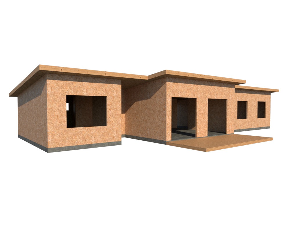 Kit Panel sip techo inclinado 110m2