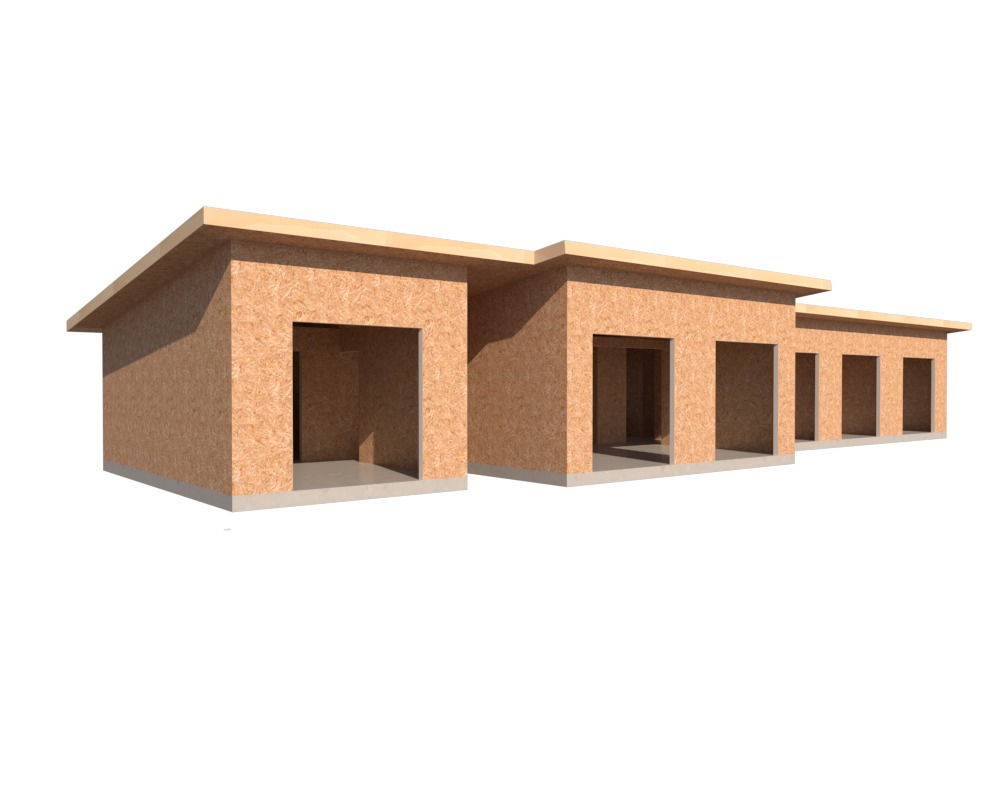 Kit Panel sip techo inclinado 140m2