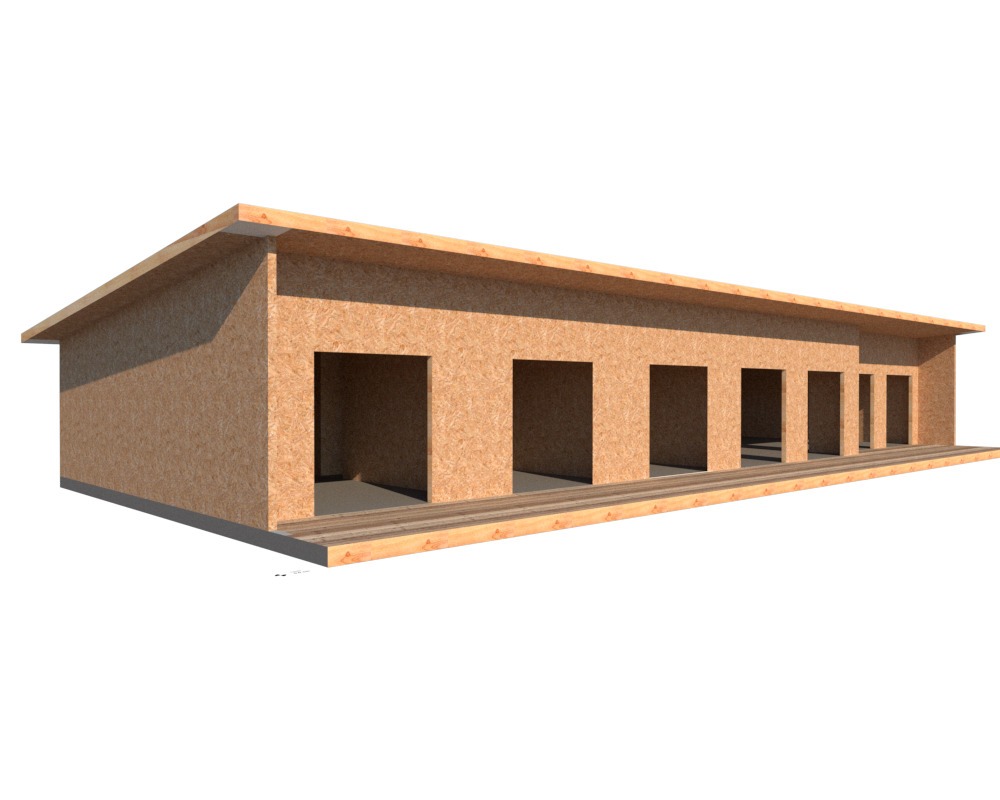 Kit Panel sip techo inclinado 150m2