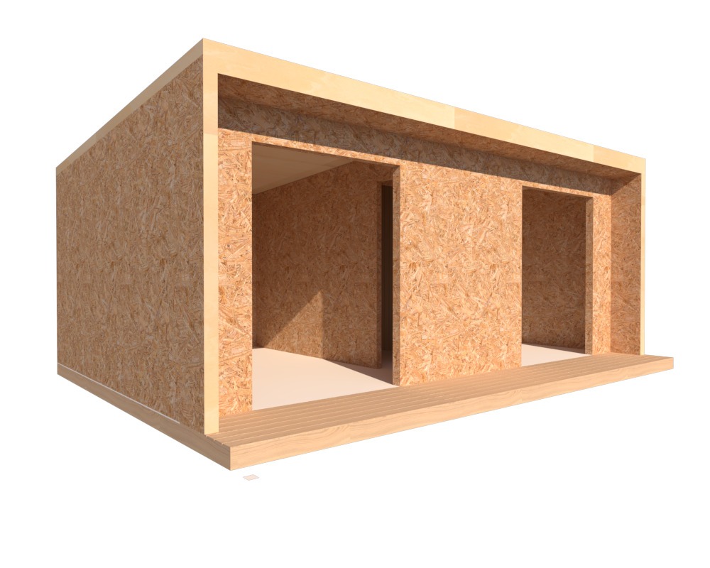 Kit Panel sip techo inclinado 24m2