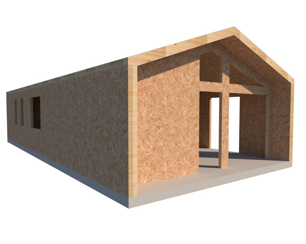Kit Panel Sip Galpon 75m2