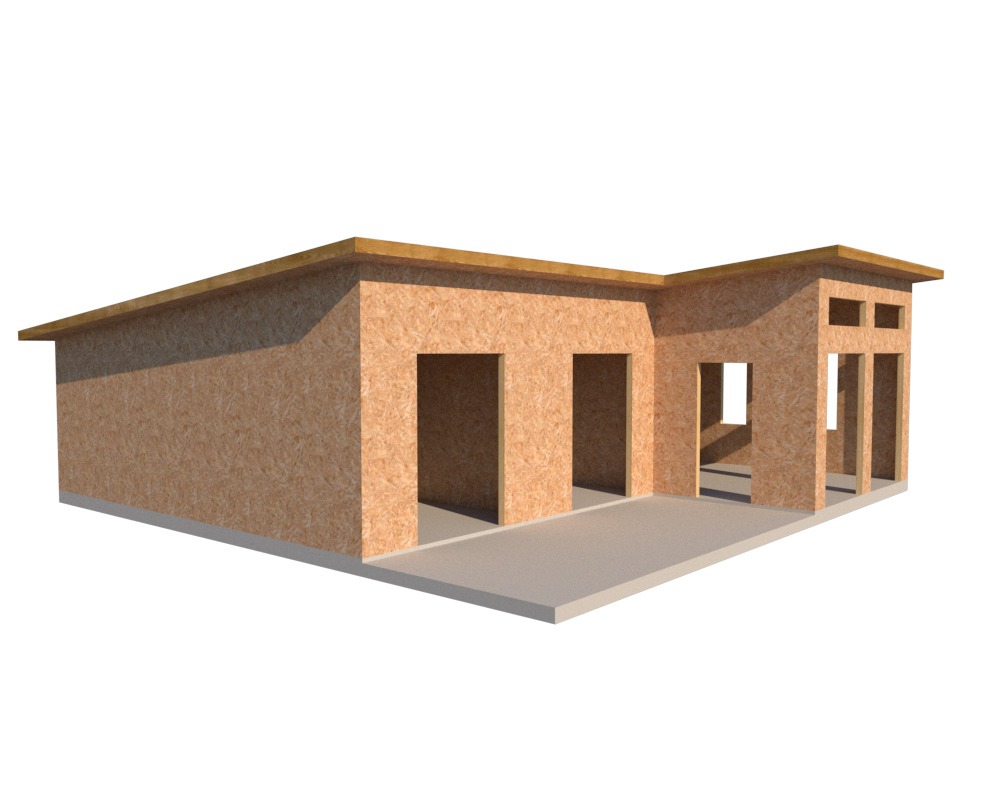 Kit Panel sip techo inclinado 85m2