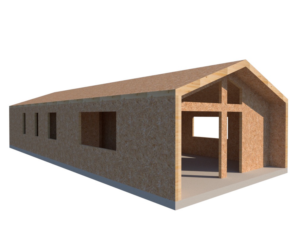 Kit Panel Sip Galpon 90m2