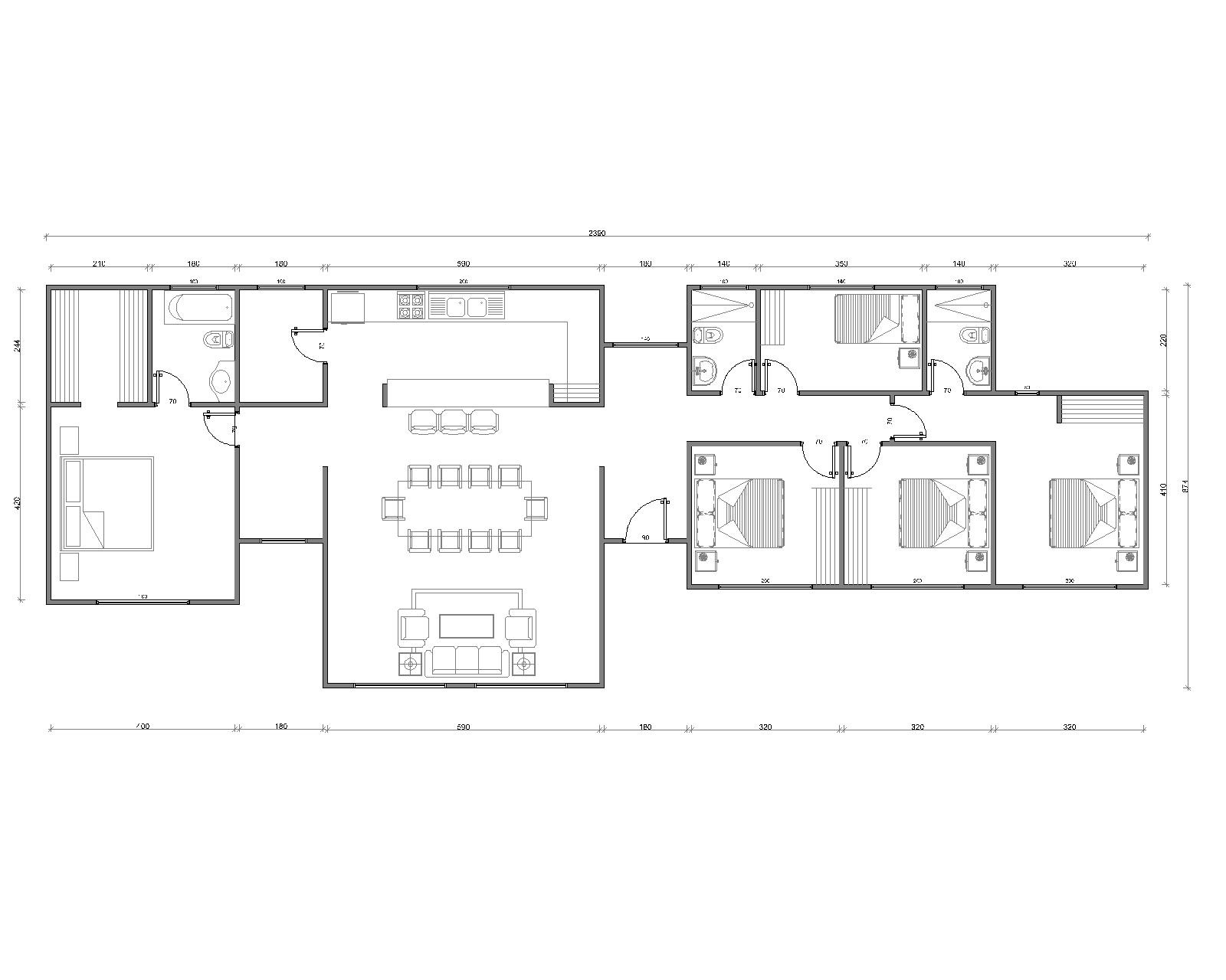 Casa 140m2 planta