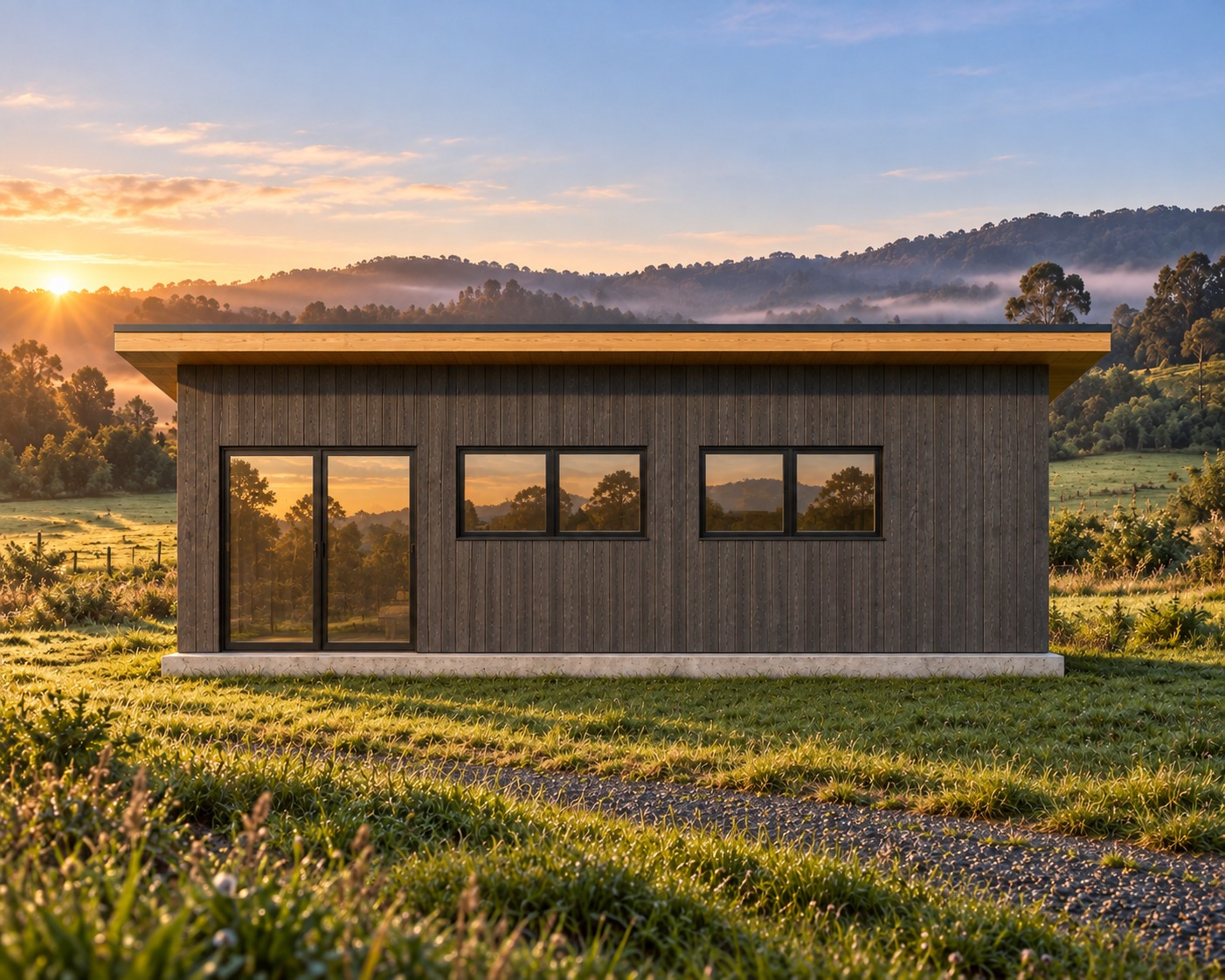 Casa-de-madera-al-amanecer-chileno