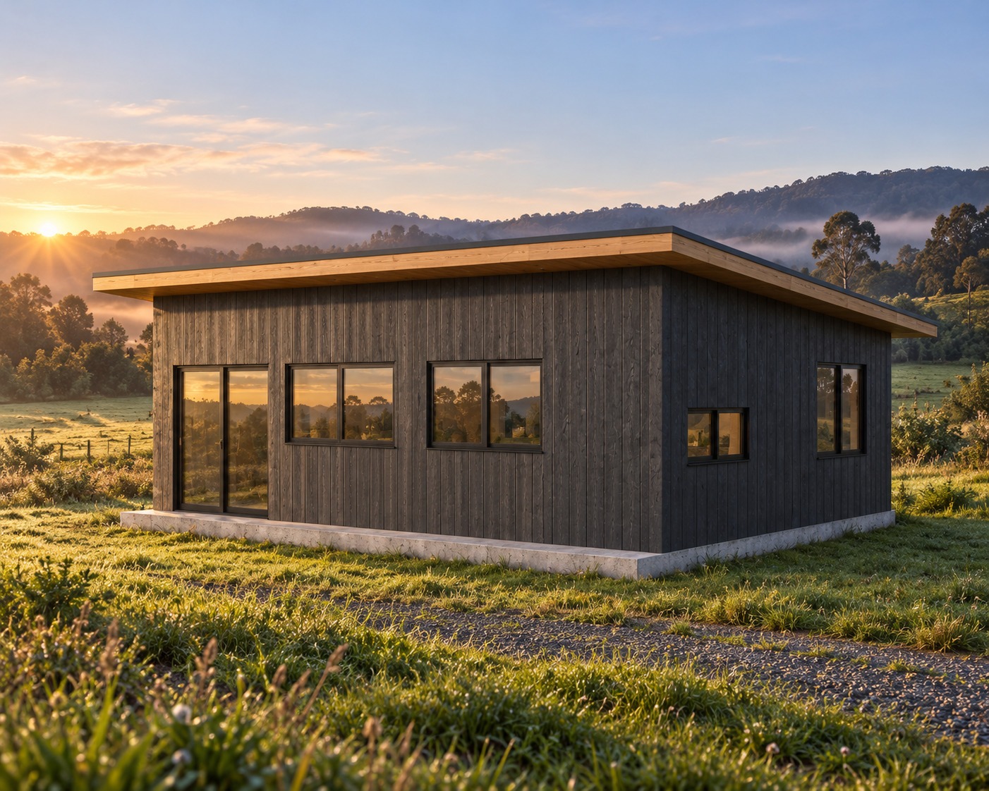 Casa-de-madera-oscura-al-amanecer