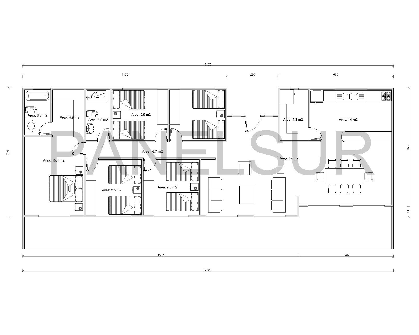 kit casa 149m2-Modelo